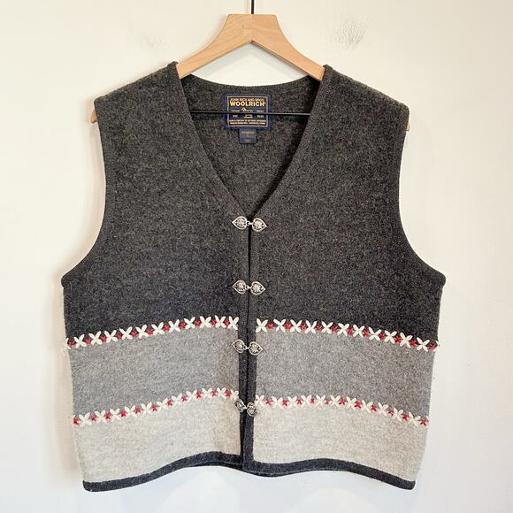 Woolrich Jackets & Blazers - Woolrich Knitted Wool Vest Gray Size L